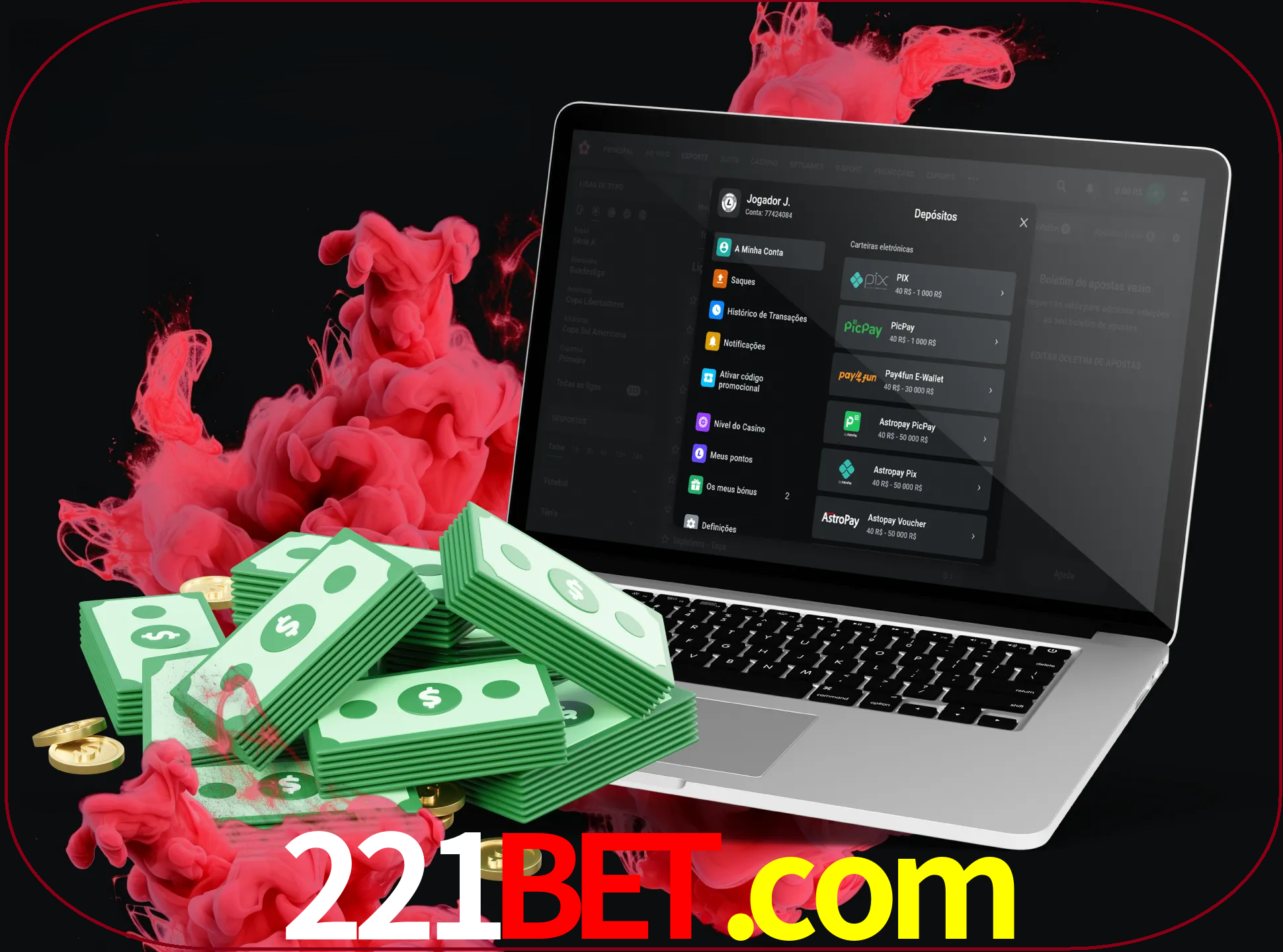 Para efetuar um depósito na sua conta 221bet, basta escolher o método de depósito e especificar o montante.