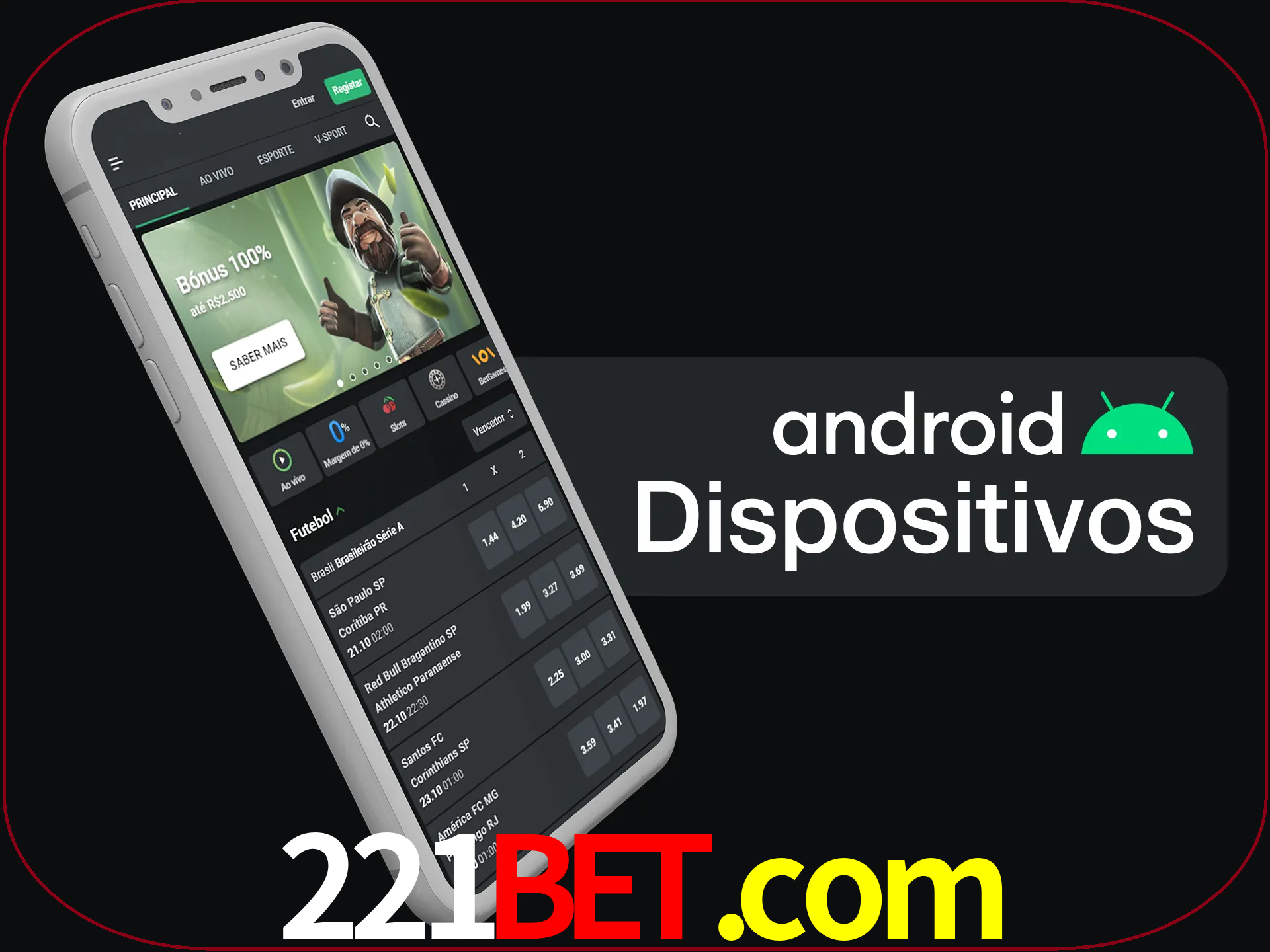 O aplicativo suporta a maioria de todos os dispositivos Android.
